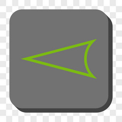 arrowhead left rounded square button vector image