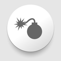 Bomb icon vector