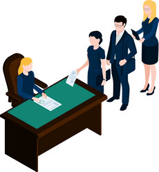 Recruiting isometric Royalty Free Vector Image