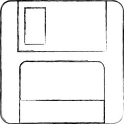 magnetic floppy disk icon for computer data vector image