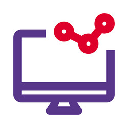 visual representation of data on desktop screen vector image