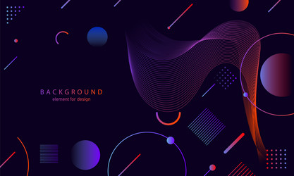 abstract gradient background wave element vector image