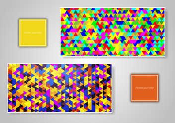 abstract various colorful header set collection vector image