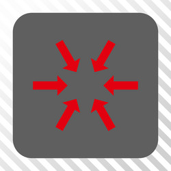 Compact arrows rounded square button vector