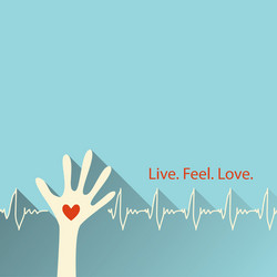 conceptual image of brain and heart connected vector image