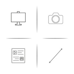 creative process and design simple linear icons vector image