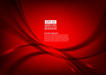 Red color waves abstract background design vector