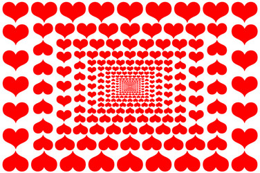 red heart pattern vector image