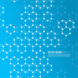 abstract background of molecular structure vector image