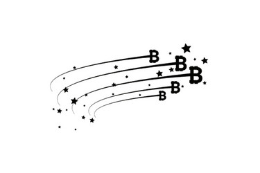 bitcoin coin with fast speed motion lines vector image