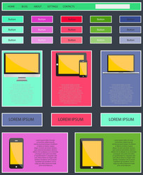 digital mobile internet marketing responsive web vector image