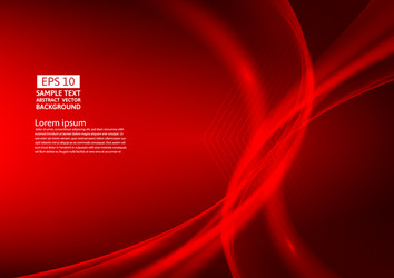 red color waves abstract background design vector image