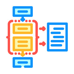 Assessment framework risk color icon vector