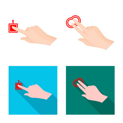 isolated object of touchscreen and hand symbol vector image