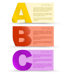 progress background with three steps vector image