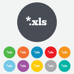 excel file document icon download xls button vector image