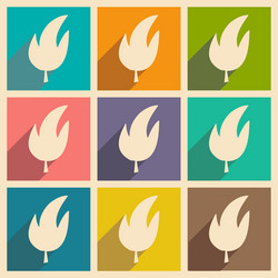 flat with shadow concept and mobile application vector image