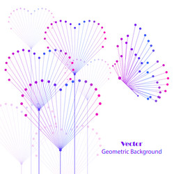 geometric pattern with connected lines and dots vector image