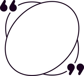 oval frame adorned with quotation marks inviting vector image