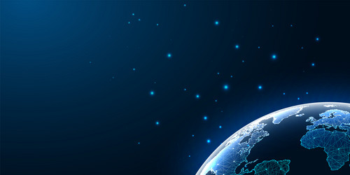 planet earth from sapce view futuristic concept vector image