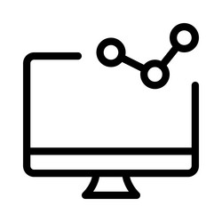 visual representation of data on desktop screen vector image