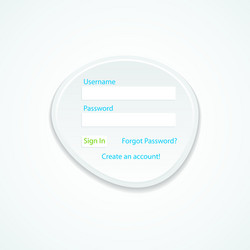 log in form vector