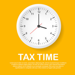 Tax time red 3d realistic paper speech bubble vector