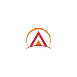 Triangle a initial company logo vector