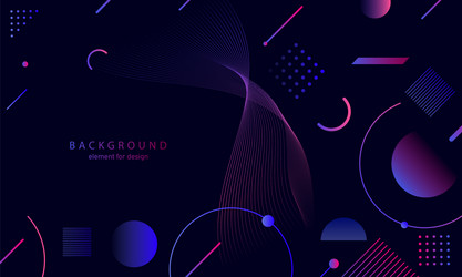 abstract gradient background wave element vector image