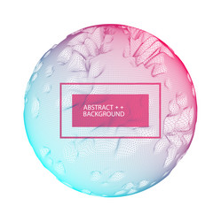 abstract sphere background with waves 3d surface vector image