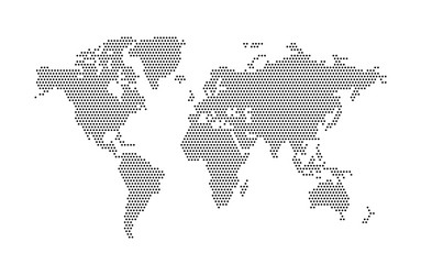 Abstract world map dot Royalty Free Vector Image