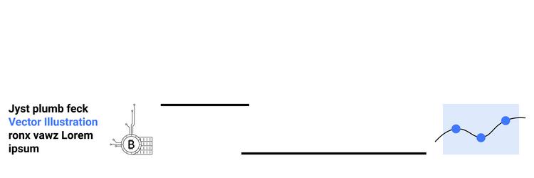 digital workflow concept with graph and connected vector image