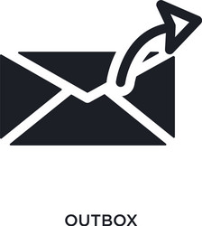 outbox isolated icon simple element from message vector image