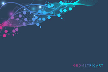 science network pattern connecting lines and dots vector image