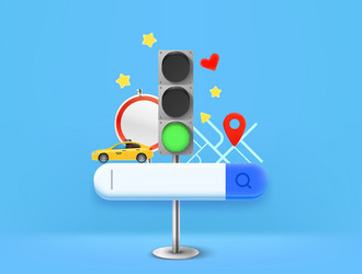 searching for point of interest in internet vector image