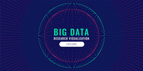 technology background with circle dots mesh vector image