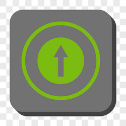 Up rounded arrow square button vector