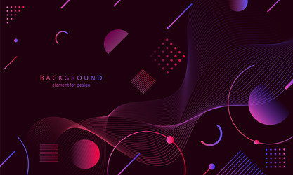 abstract gradient background wave element vector image