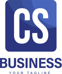 cs initial a logo design with abstract style vector image