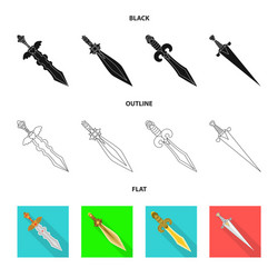 design of game and armor symbol collection vector image