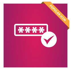 password verification icon for web and mobile vector