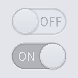 toggle switch buttons on and off vector image