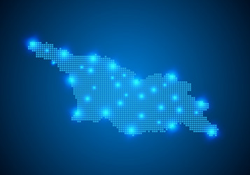 abstract blue background with map internet line vector image