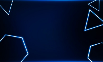abstract hexagon and triangles light out vector image
