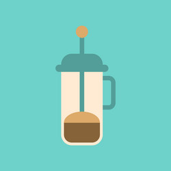 Flat icon on background coffee machine maker vector