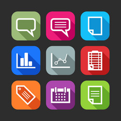 flat icons for web and mobile applications vector image