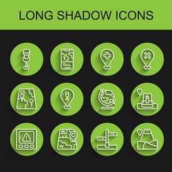 set line gps device error city map navigation vector image