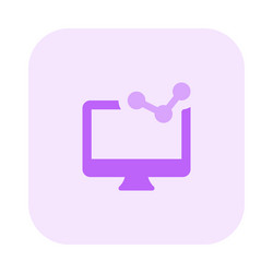 visual representation of data on desktop screen vector image