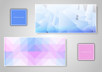 abstract various colorful header set collection vector image