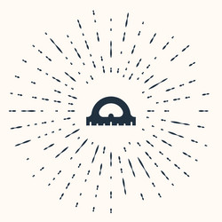 grey protractor grid for measuring degrees icon vector image